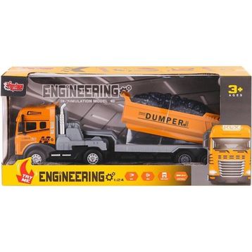 Vardem Oyuncak KLX800-241-42-43-44 Işıklı Müzikli 1:24 İnşaat Tırı