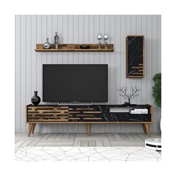 Variant Ceviz Siyah Mermer Valensiya Tv Ünitesi