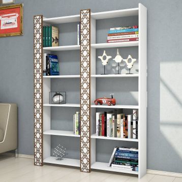 Variant City Beyaz Çift Kitaplık