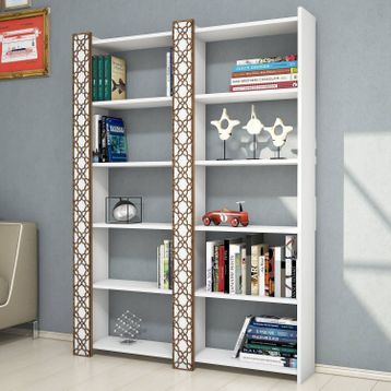 Variant City Beyaz Çift Kitaplık