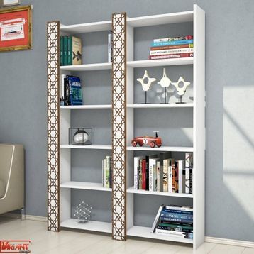 Variant City Beyaz Çift Kitaplık