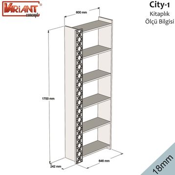 Variant City Beyaz Kitaplık