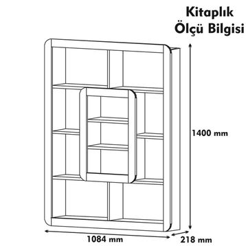 Variant Concept Ceviz Sarı Orkide Kitaplık