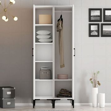Variant Mobilya Kumsal 2 Kapılı PR Beyaz Gardrop
