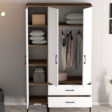 Variant Mobilya Kumsal 3 Kapılı PT Beyaz Gardrop