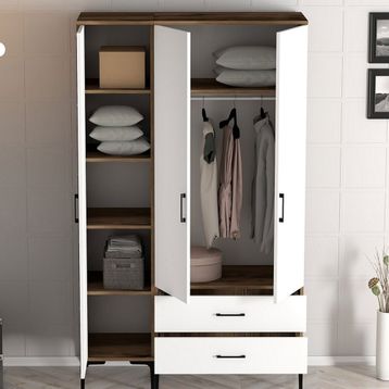 Variant Mobilya Kumsal 3 Kapılı PT Beyaz Gardrop