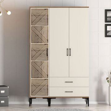 Variant Mobilya Kumsal 3 Kapılı PT Krem Gardrop