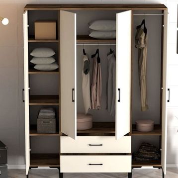 Variant Mobilya Kumsal 4 Kapılı PTP Krem Gardrop