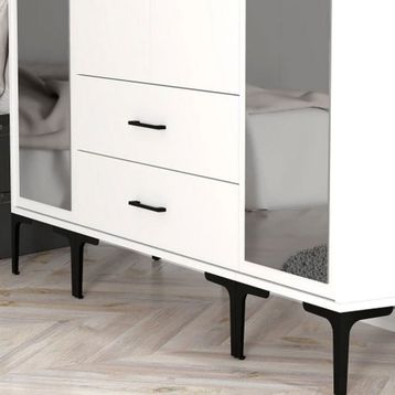 Variant Mobilya Kumsal 4 Kapılı PTR Krem Gardrop