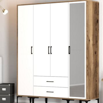 Variant Mobilya Kumsal 4 Kapılı STR Beyaz Gardrop