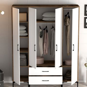 Variant Mobilya Kumsal 4 Kapılı STS Beyaz Gardrop