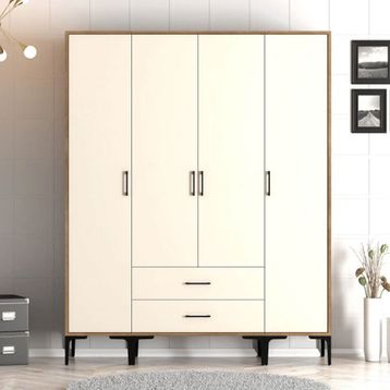 Variant Mobilya Kumsal 4 Kapılı STS Krem Gardrop