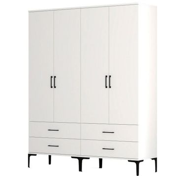 Variant Mobilya Kumsal 4 Kapılı TT Beyaz Gardrop