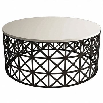 Variant Selin Metal Ferforje Beyaz Orta Sehpa