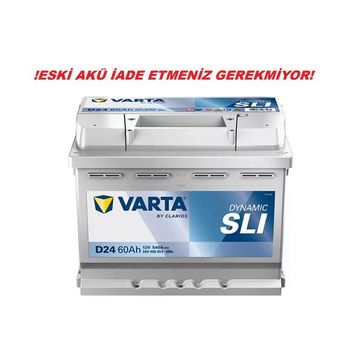 Varta D24 12 V 60 Ah Eski Akü