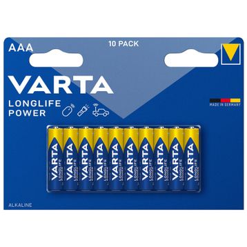 Varta Longlife Power AAA Alkalin 10 Adet İnce Kalem Pil