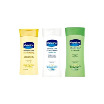 Vaseline Aloe Vera 200 ml Vücut Losyonu + Temel Onarım 200 ml Vücut Losyonu + Gelişmiş Onarım 200 ml Vücut Losyonu