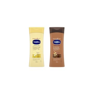 Vaseline Essential Healing Onarım 400 ml Vücut Losyonu + Kakao Işıltısı 400 ml Vücut Losyonu
