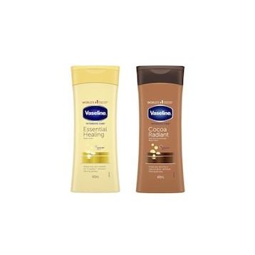 Vaseline Essential Healing Onarım 400 ml Vücut Losyonu + Kakao Işıltısı 400 ml Vücut Losyonu