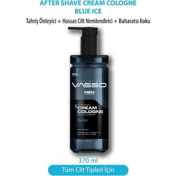 Vasso Blue Ice 370 ml Tıraş Sonrası Tahrişi Önleyici Krem Kolonya