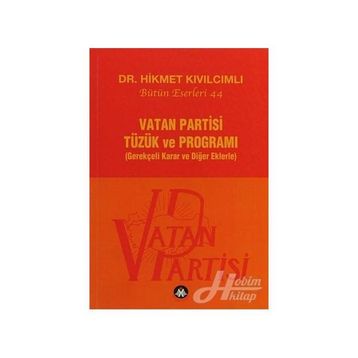 Vatan Partisi Tüzük ve Programı - Hikmet Kıvılcımlı