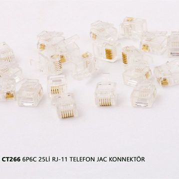 Vcom CT266 6P6C 20Li RJ-11 Telefon Jac Konnektör