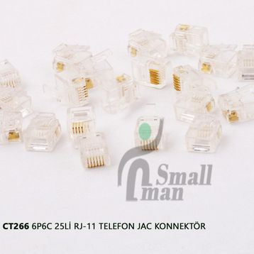 Vcom CT266 6P6C 20Li RJ-11 Telefon Jac Konnektör