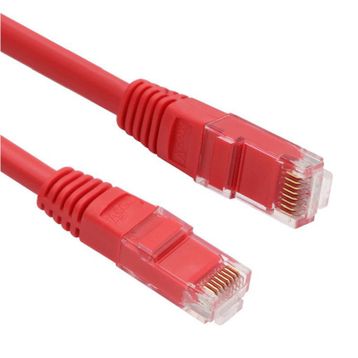Vcom NP611B-R-10.0 Cat6 10.0MT Kırmızı Utp Patch Kablo