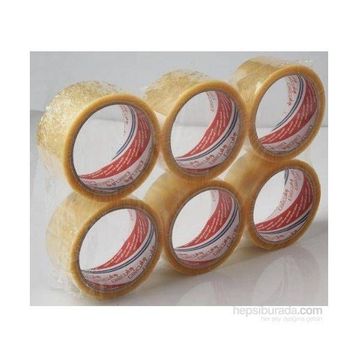 Ve-Ge Bufalo 45 mm 40 mt Şeffaf Su Bazlı Tutkal 6 Adet Koli Bandı