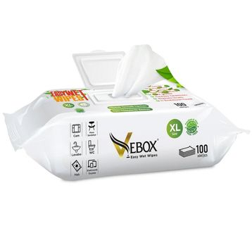 Vebox 100'lü Easy Wet Wipes Yuzey Temizleme Havlusu