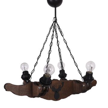 Vedemo Ceiling 4'lü Rustik Ahşap Avize