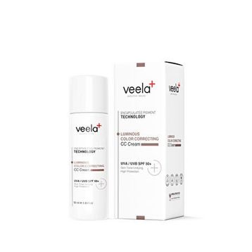 Veela Luminous Color Correcting CC Cream SPF50+ Cilt Tonu Dengeleyici 50 ml Ten Güneş Kremi