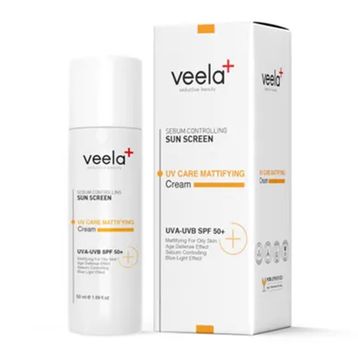 Veela Matlaştırıcı Yağlı ve Karma Ciltler İçin SPF 50+ 50 ml Güneş Kremi