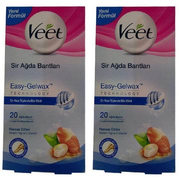 Veet 20'li 2 Adet (Hassas Ciltler İçin) Sir Ağda Bantları