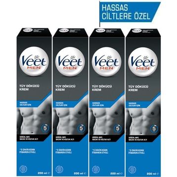 Veet 4x200 ml Erkeklere Özel Tüy Dökücü Krem