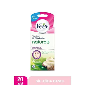 Veet Naturals Doğal Shea Yağı Yüz Bölgesi 20 Adet Sir Ağda Bantları