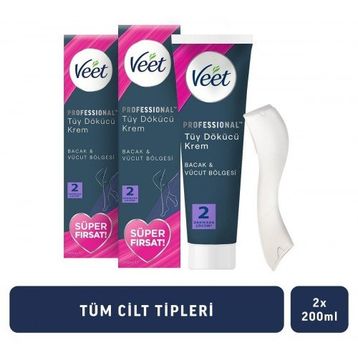 Veet Professional Tüm Ciltler 2x200 ml Tüy Dökücü Krem