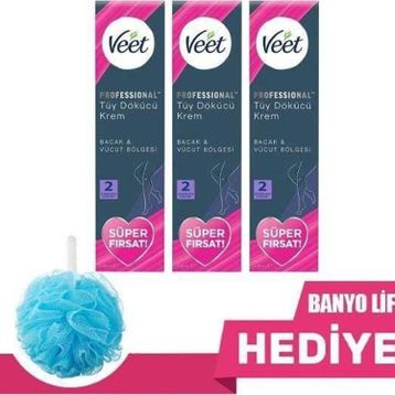 Veet Professional Tüm Ciltler 3x200 ml Tüy Dökücü Krem