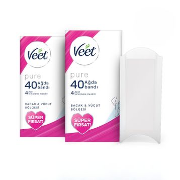 Veet Pure Hassas Ciltler 2x40 Ağda Bandı