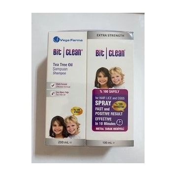 Vega Farma Bit Clean 2'li Set 200 ml Şampuan + 100 ml Sprey