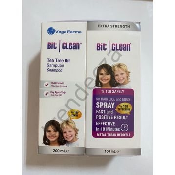 Vega Farma Bit Clean 2'li Set 200 ml Şampuan + 100 ml Sprey