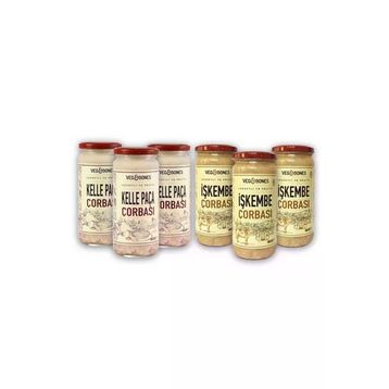 Veg&Bones 3 İşkembe Ve 3 Kelle Paça Çorbası 6 Adet Hazır Çorba Paketi