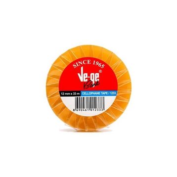 Vege 12 mm 33 m Mavi Şerit Cellulose Bant