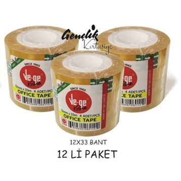 Vege 12x33 m 12'li Paket Selefon Bant
