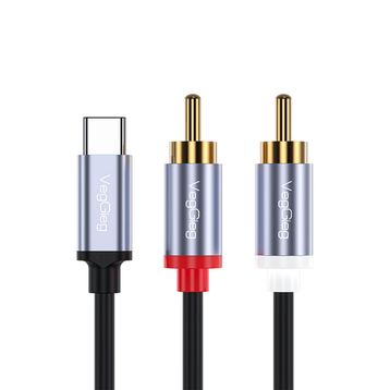 Veggieg 1.5 mt USB Type-C to 2 RCA Ses Kablosu