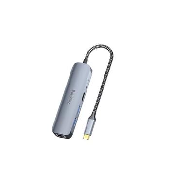 Veggieg 100W Type-C PD 5 Portlu 4K 60 Hz HDMI Gigabit Ethernet USB 3.0 Çoklayıcı Hub