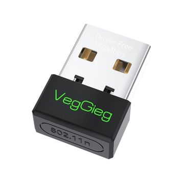 Veggieg 150 MBPS 2.4 GHz Kablosuz Wifi Alıcı Verici Nano USB Adaptör