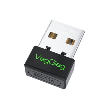 Veggieg 150 MBPS 2.4 GHz Kablosuz Wifi Alıcı Verici Nano USB Adaptör