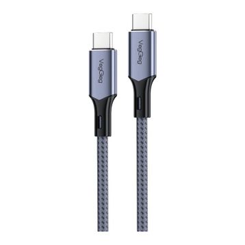 Veggieg 2 mt 100W 5A E-Mark Çipli PD Type-C to Type-C Hızlı Şarj ve Data Kablosu