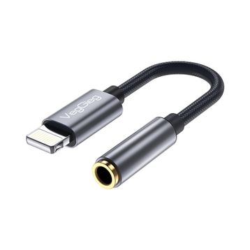 Veggieg 3.5 mm iPhone Lightning Örgülü Kulaklık Dönüştürücü Adaptör